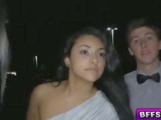 Bffs gets prom night porno in the limo